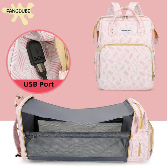 grand sac a langer rose