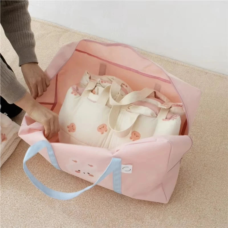 sac a langer beige marron