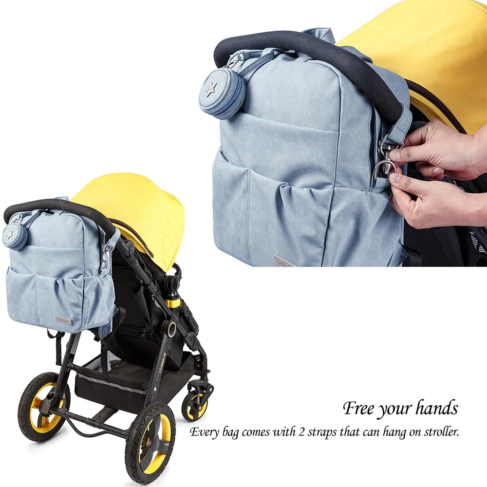 sac a langer bleu turquoise