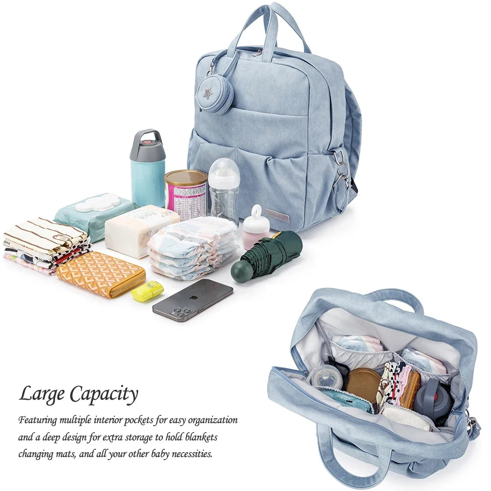 sac a langer bleu turquoise