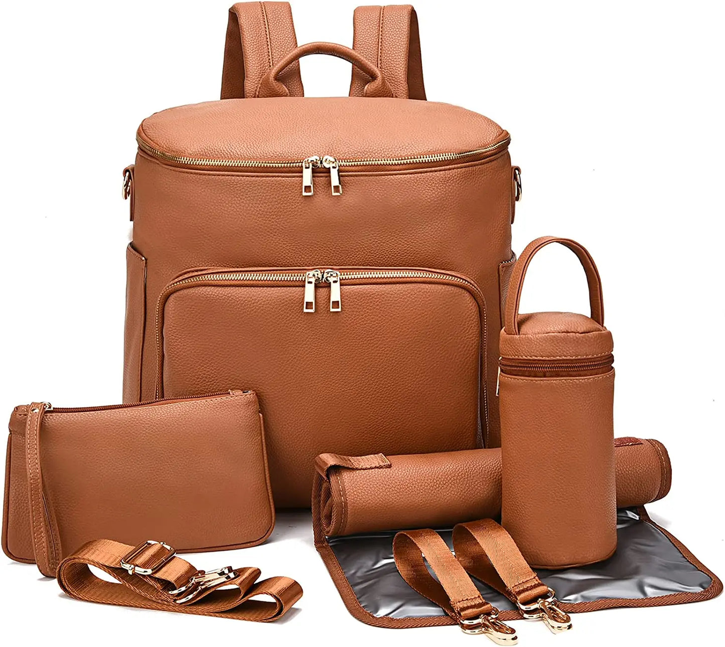 sac a langer cuir noir