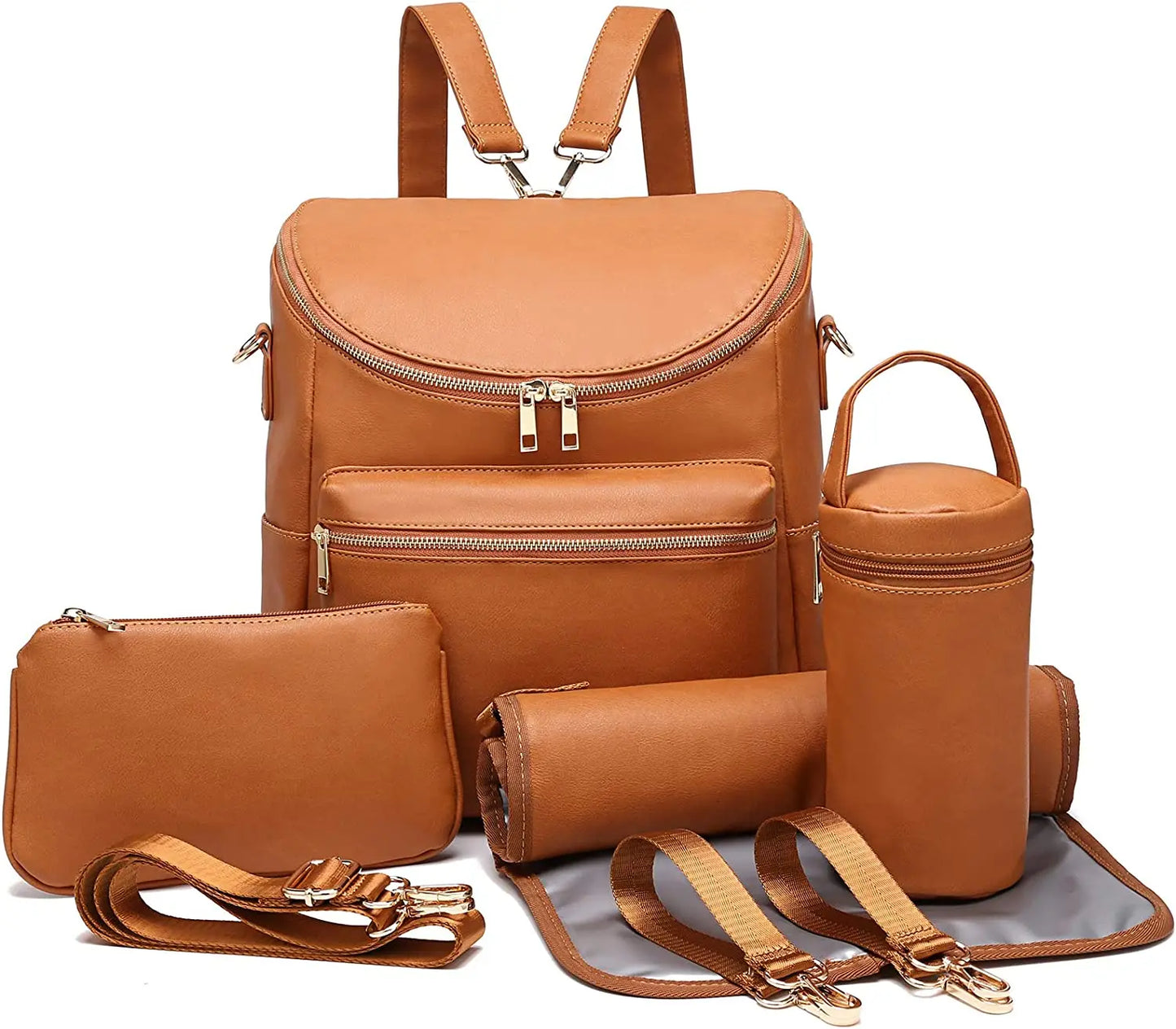 sac a langer cuir noir